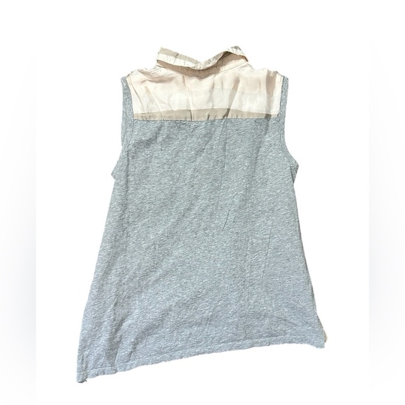 Wilt Asymmetrical Striped Sleeveless Button-Up Blouse Small - Picture 5 of 7